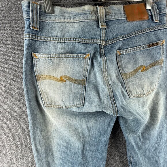 Nudie Jeans Men Denim Jeans 33x34 Average Joe Green Wave Adult Men ACTL 32X33 - Picture 15 of 16